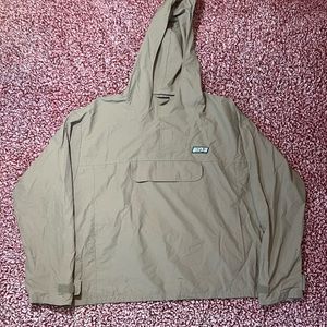 Pacsun Brown Technical Nylon Pullover Hoodie